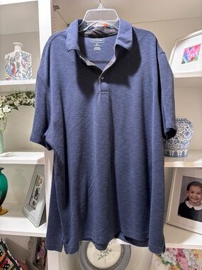 Van Heusen Blue Short-Sleeve Polo Shirt